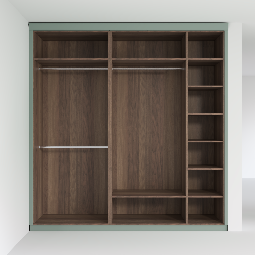 Sienna woodgrain wardrobe interior Belfast