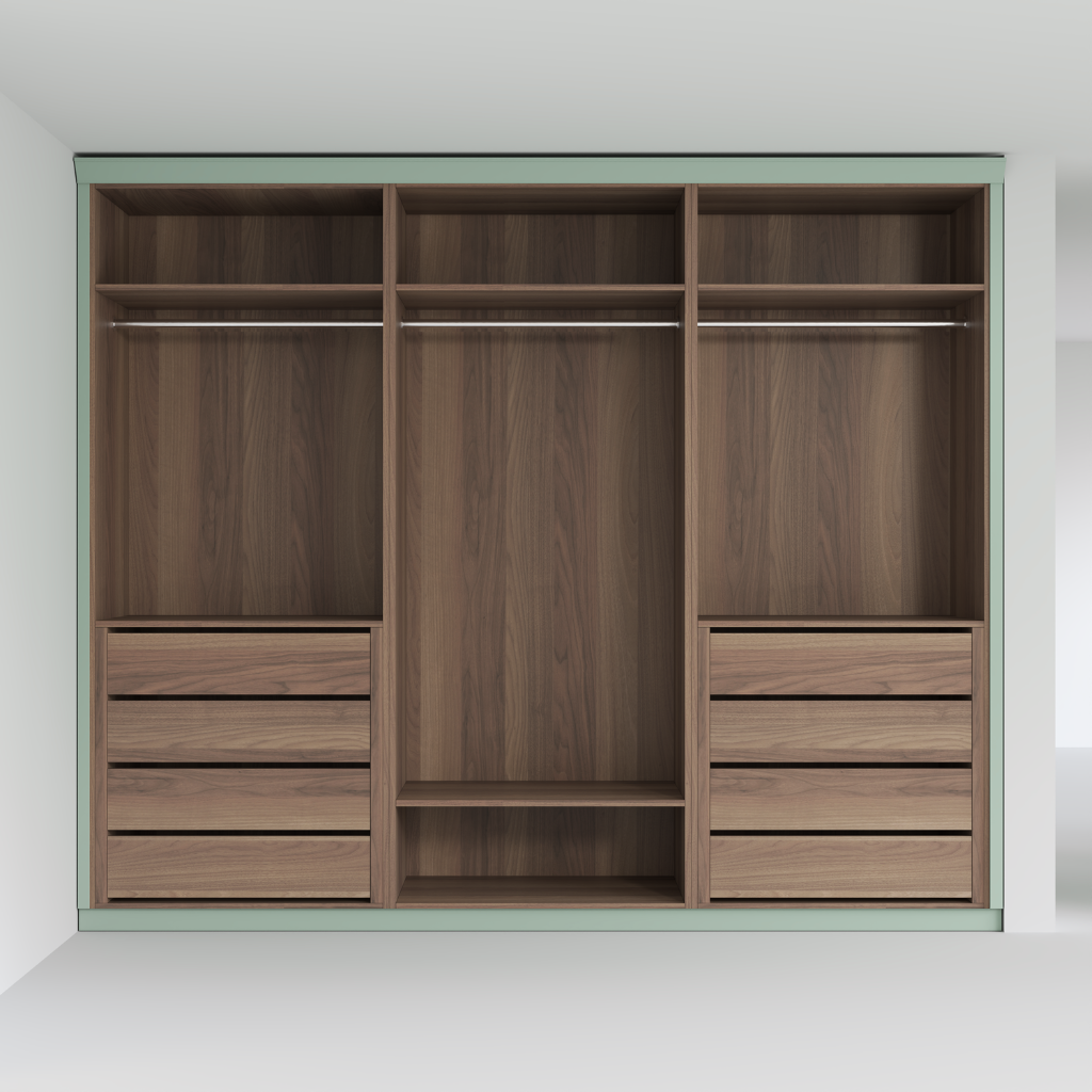 Sienna woodgrain wardrobe interior Belfast