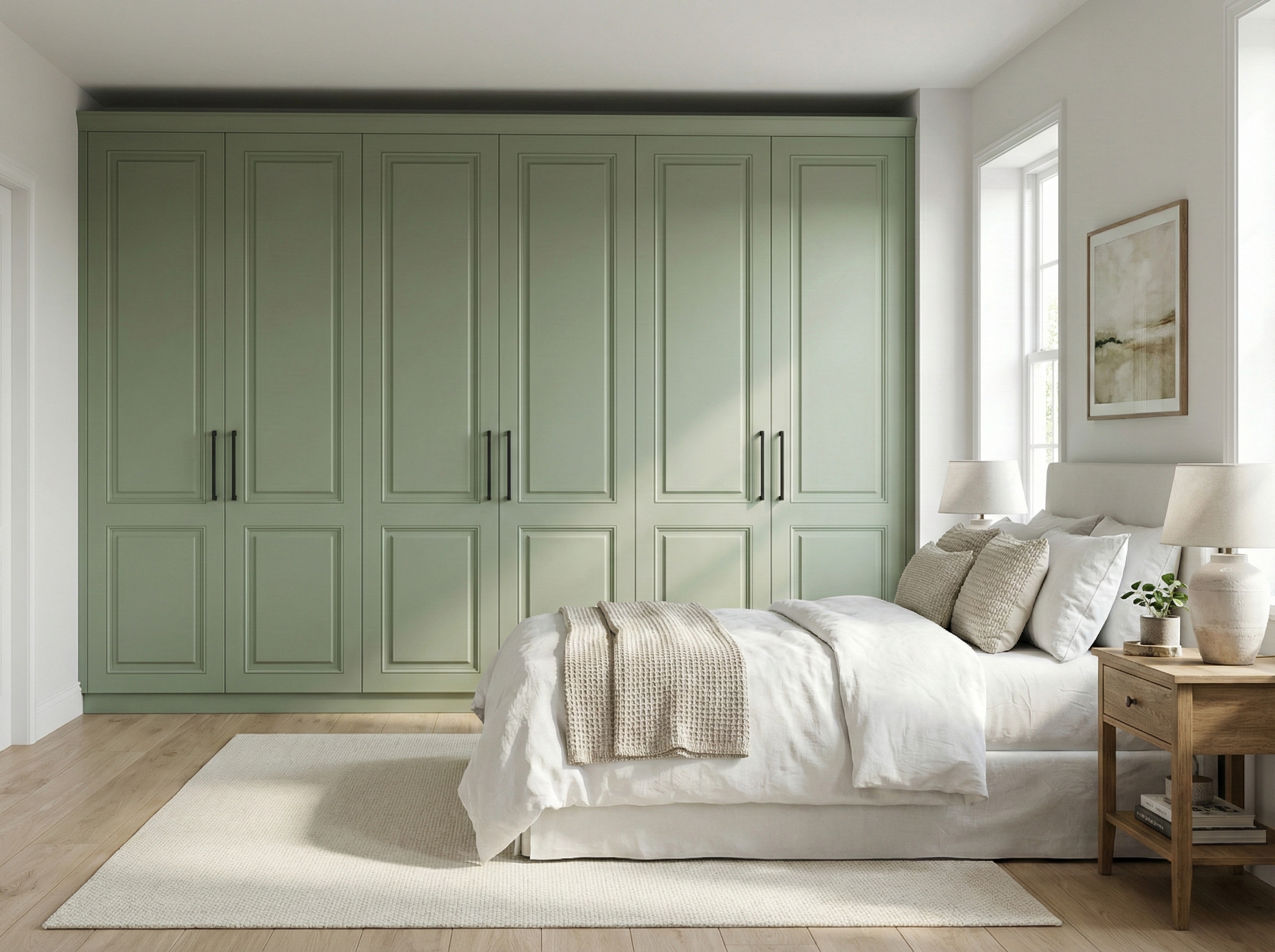 Fitted wardrobe green door style Northern Ireland